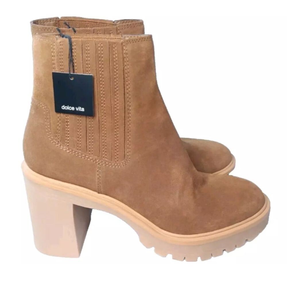 Dolce Vita Caster H20 Booties Waterproof Brown Boots Women's Size 10